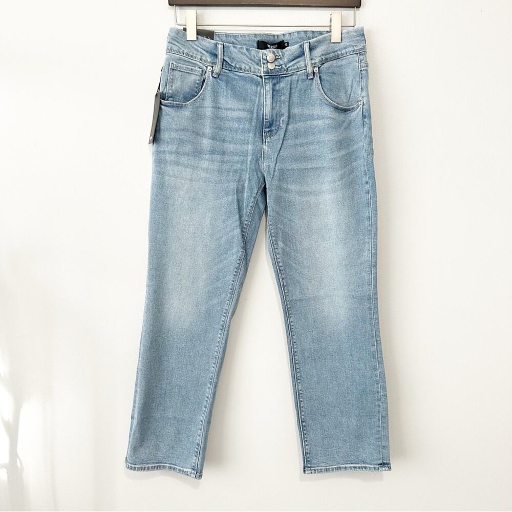 Hudson Jeans mid rise straight leg blue denim size 32 size 12 stretch NWT